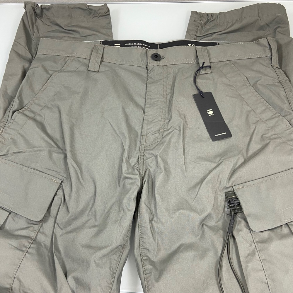 G-Star Raw Mens 36/38 Grey P-3 Regular Cargo Trainer New Ripstop Tactical Pants